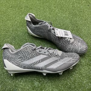 Adidas Adizero Electric Grey Metallic Silver Football Cleats IH8573 Men Size 12